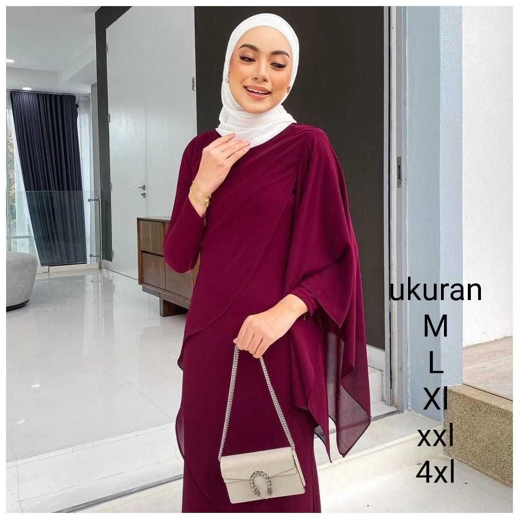 GAMIS WANITA UNTUK LEBARAN- gamis terbaru 2024 kekinian-dress kondangan polos-dress lebaran viral 20