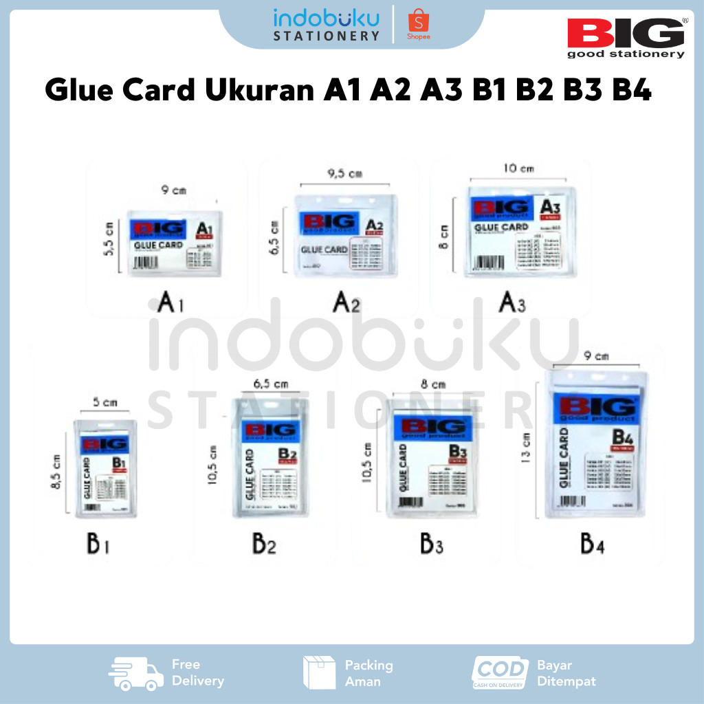 ID Card Mika BIG Glue Card Ukuran A1 A2 A3 B1 B2 B3 B4 (1pcs)