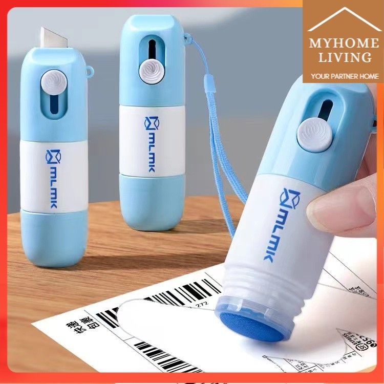 

Pembuka paket unboxing Box Opener Roller Stamp Cutter Pembuka dan Penghapus Resi Paket penghapus lucu