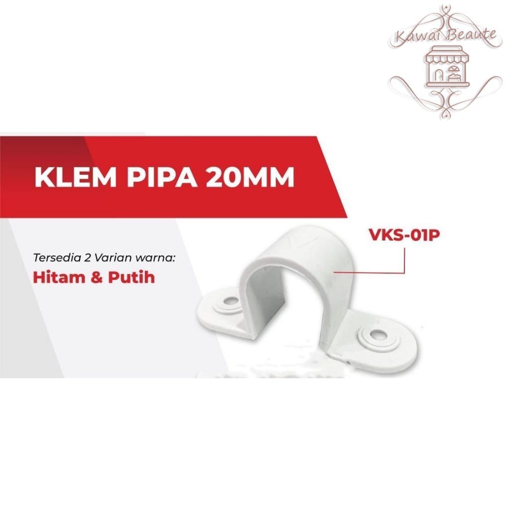 Visero Klem Pipa Conduit Clamp Pipa Listrik Conduit 20MM