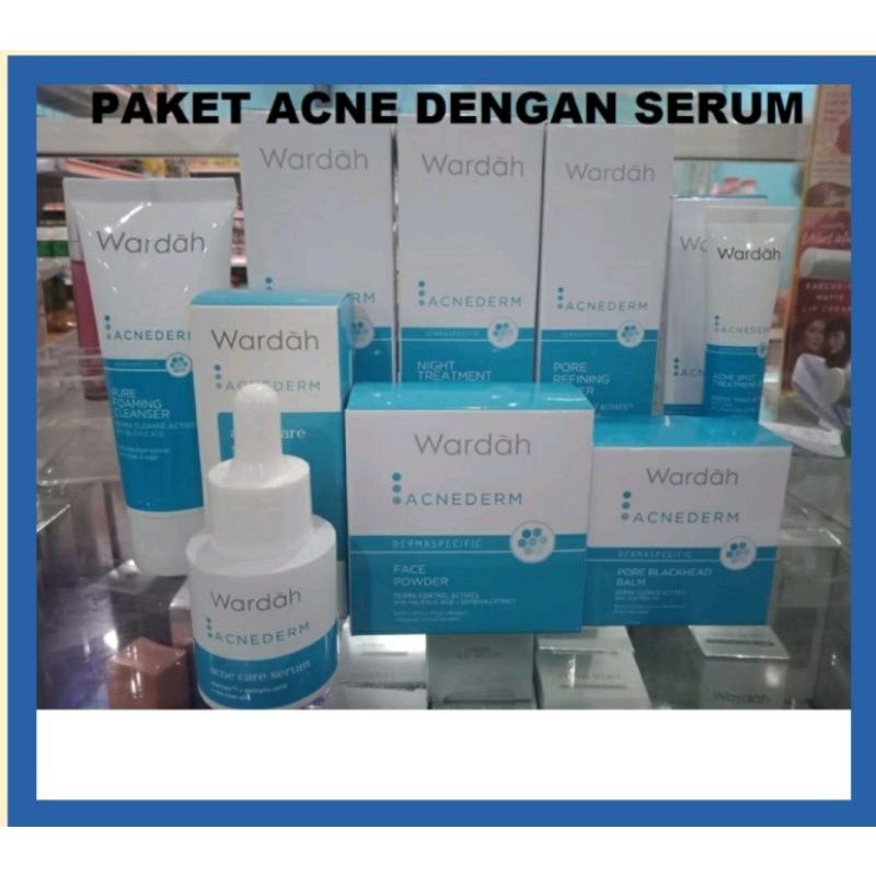 Wardah Acnederm Series / Skincare Kosmetik Paket Wardah Acnederm Series untuk Kulit Jerawat