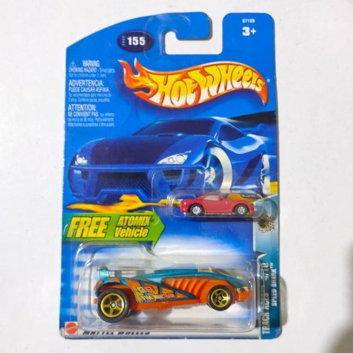 HW Hot Wheels Speed Shark free Atomic Vehicle 2003 -DD24