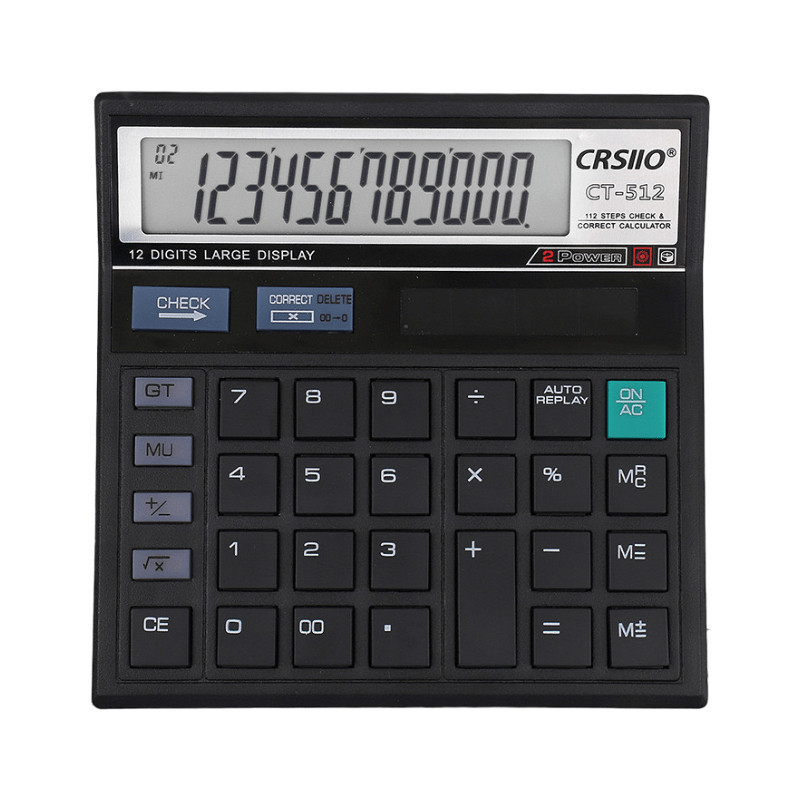 

[AO] KALKULATOR 12 DIGIT CT-512 / KALKULATOR DESKTOP MEJA KANTOR DAGANG MODEL MODEL CITIZEN / CALCULATOR CHECK DUAL 2 POWER / KALKULATOR HITUNG BEST SELLER