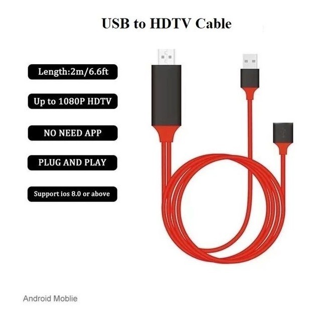 Kabel Adapter 3 in 1 Universal Cable for iPhone Android HDMI HDTV 1080