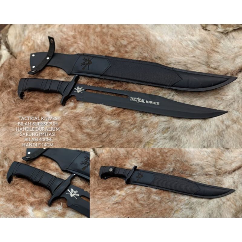 PISAU BOWIE TACTICAL.PISAU HUNTING SURVIVAL BERBURU