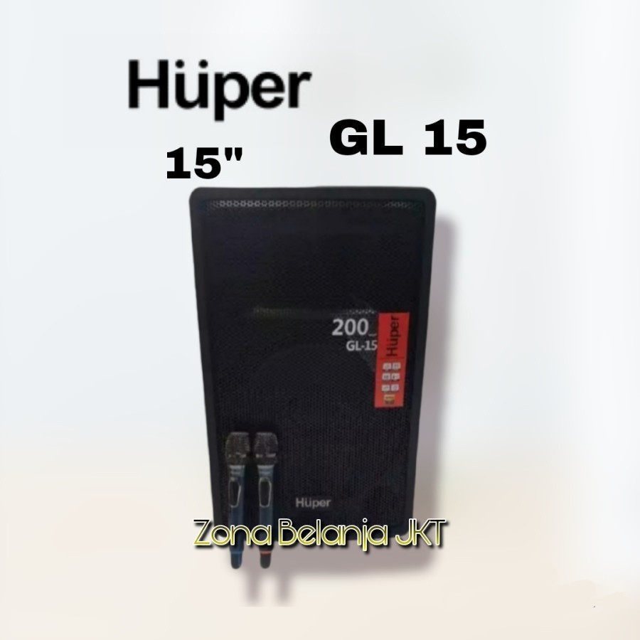 promo spesial Speaker Portable Meeting Wireless Huper GL 15 15 Inch USB Bluetooth Aktif 15 Inch Hupe