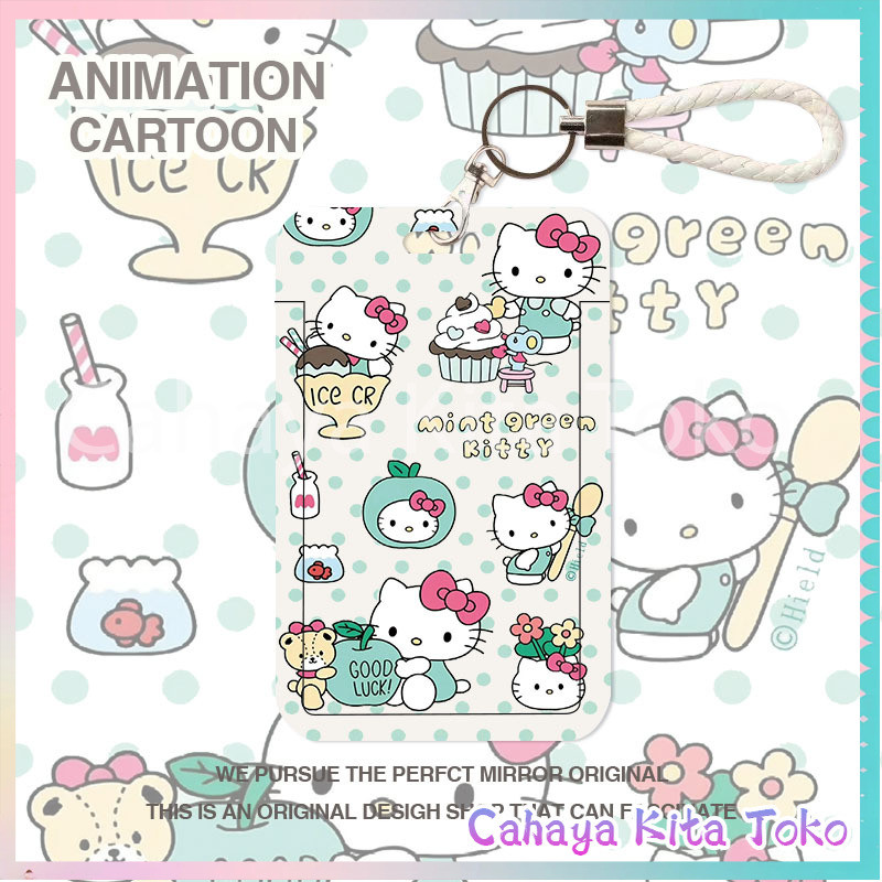 

ID CARD HOLDER/SARUNG KARTU/pesanan Hadiah Khusus/SUPPORT HARGA GROSIR/Desain Hello Kitty, kucing kecil, dan kupu-kupu
