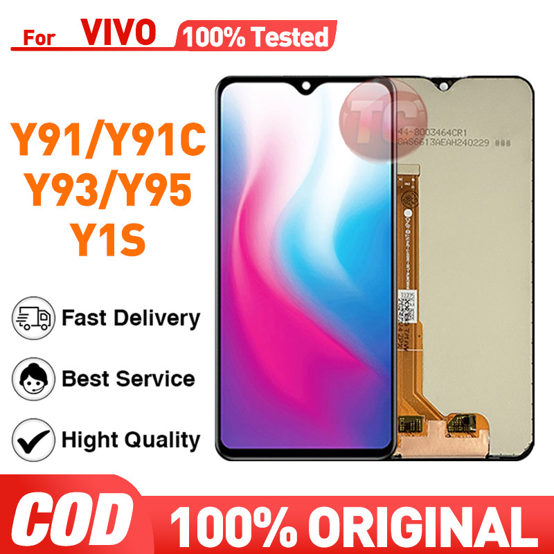 LCD VIVO Y91C VIVO Y91 Y93 Y95 Y1S Original Fullset Ori asli Glass Touchscreen Digitizer
