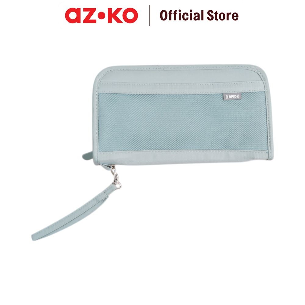AZKO Passport Organizer Dokumen Travel - Hijau card wallet case tempat penyimpanan id card atm uang 
