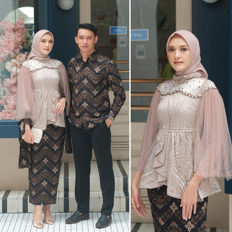 Kebaya / Kebaya brukat modern / Kebaya couple / Kebaya couple pasangan terbaru 2022 / Kebaya modern 
