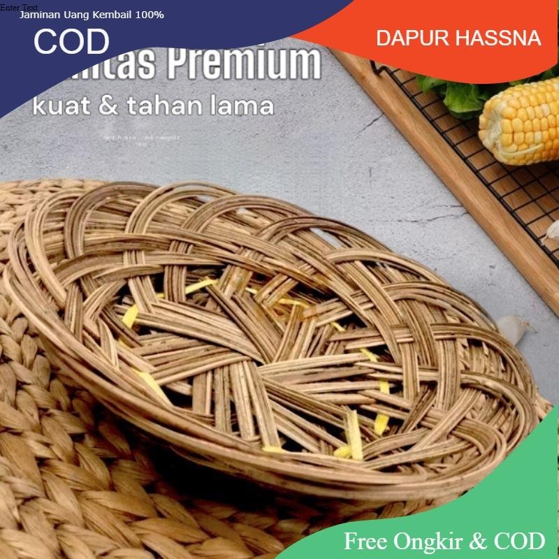 Piring Lidi Anyaman Bambu Piring Rotan Prasmanan