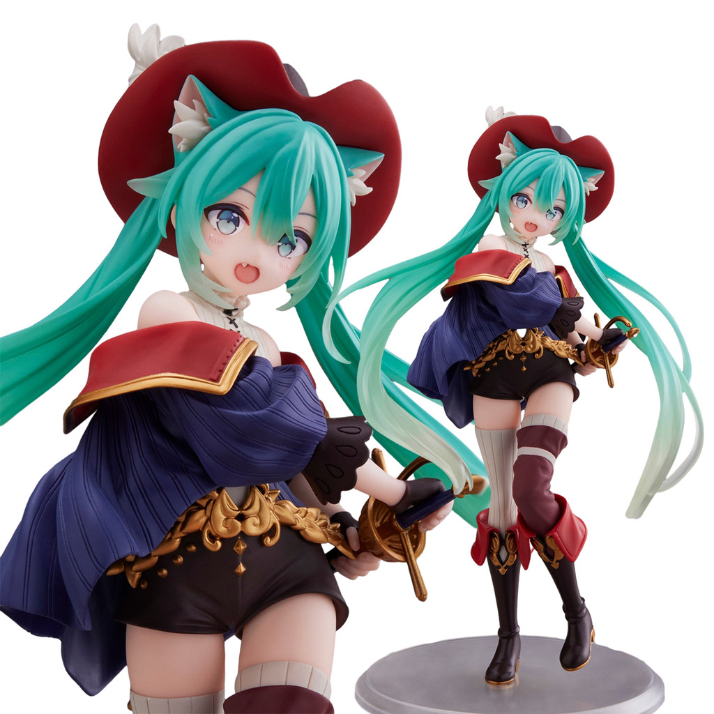 Anime Hatsune Miku Figure Fairy Tale Wonderland Hatsune Miku Puss in Boots Kawaii Action Figures Adu
