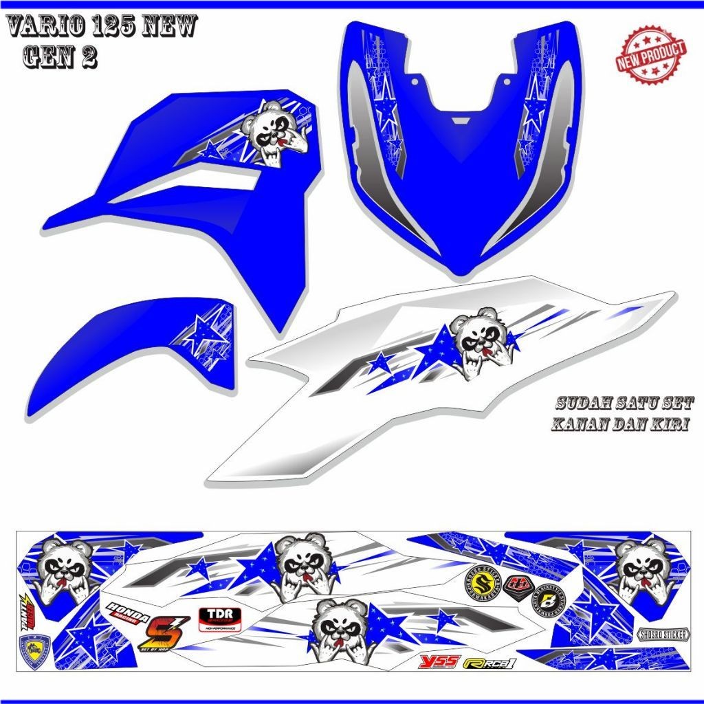 STIKER MOTOR STIKER VARIASI MOTOR VARIO GEN2 NEW / STIKER VARIO 125