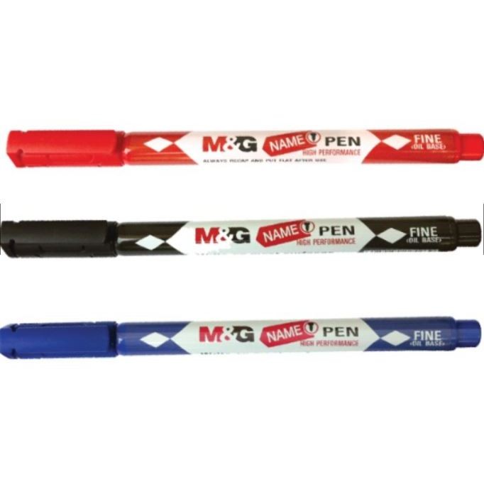 

M&G Name Pen 1.0MM Permanent Marker Pen Fast Dry APM25671 - Pcs - M&G Spidol Name Pen