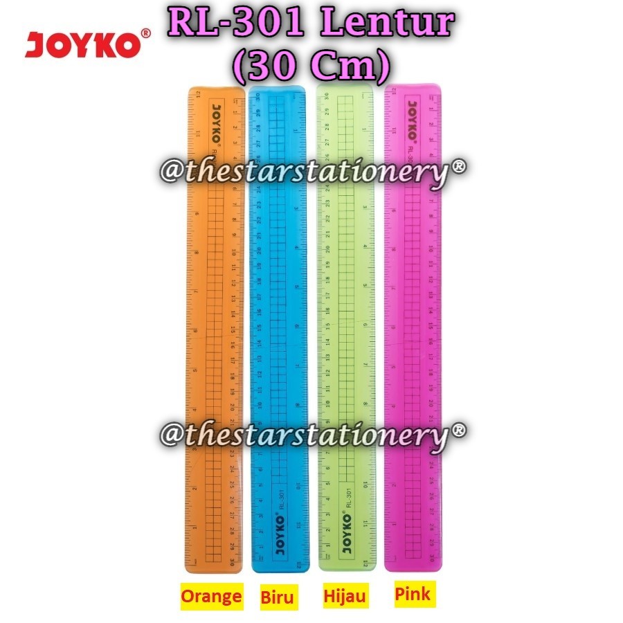 

(1 Biji) Penggaris JOYKO RL-301 30 Cm / Flexible Ruler Penggaris Lentur Joyko RL-301 (1 Biji)