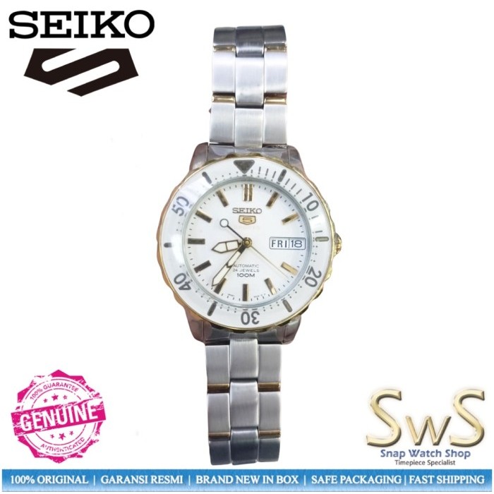 Seiko 5 Sports SRP194 Automatic 38 mm White Dial Original