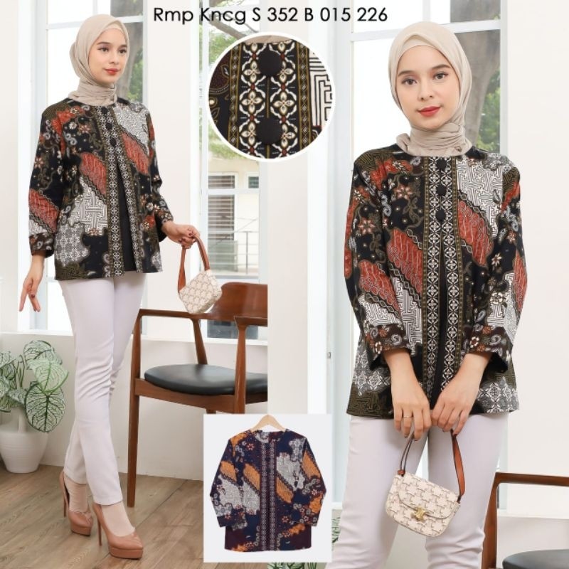 PROMO RAMADAN Batik wanita modern blouse batik wanita kerja blouse batik wanita modern-