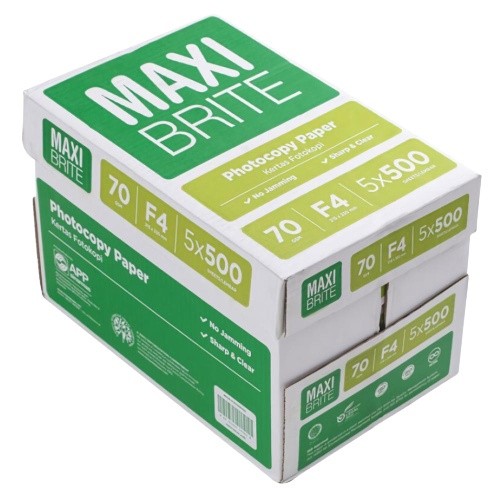 

Maxi Brite Photocopy Paper 70gsm F4 per BOX