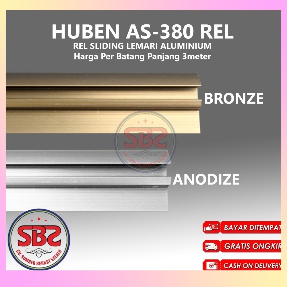 HUBEN AS-380 Rel Pintu Lemari Geser - Sliding Huben AS-380