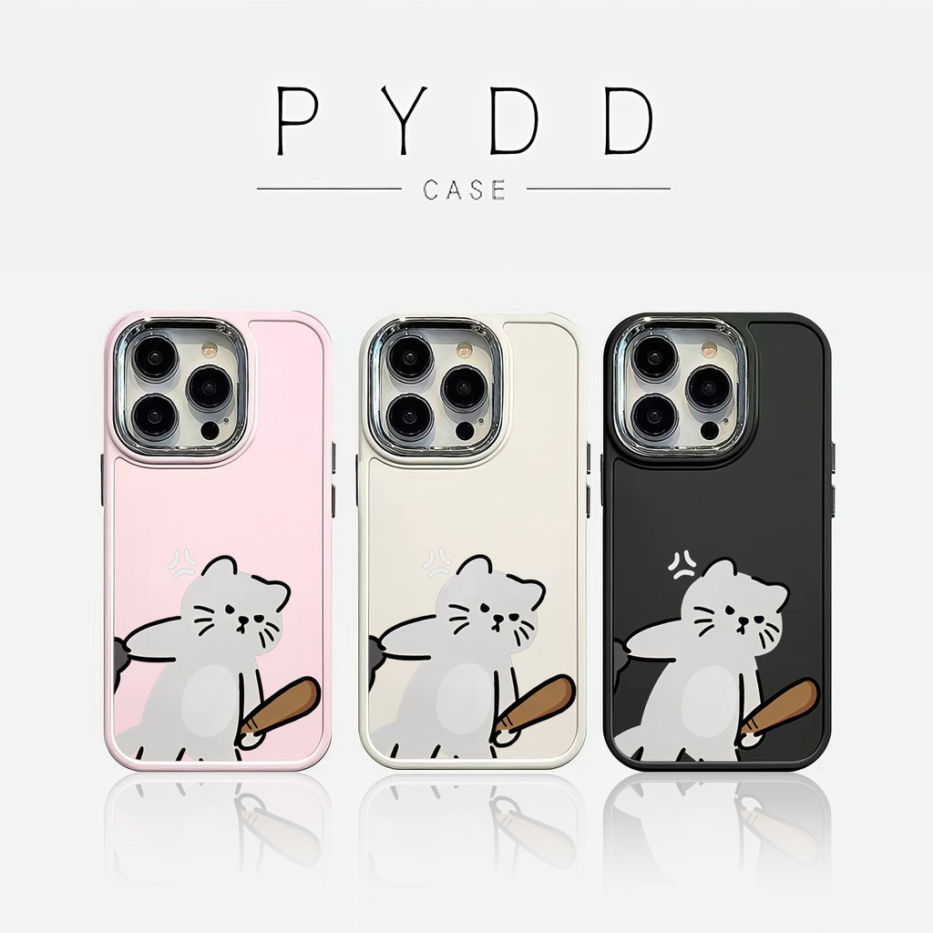 PYDD CASE Kasus plating soft case premium estetik aesthetic Kucing lucu dengan status keluarga casei