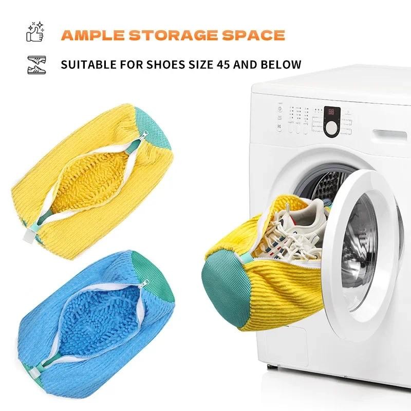 1 Pc 41*17cm Shoe Washing Bag Polyester Laundry Bag Zippers Closure Shoe Cleaning Bag Sneaker Tennis