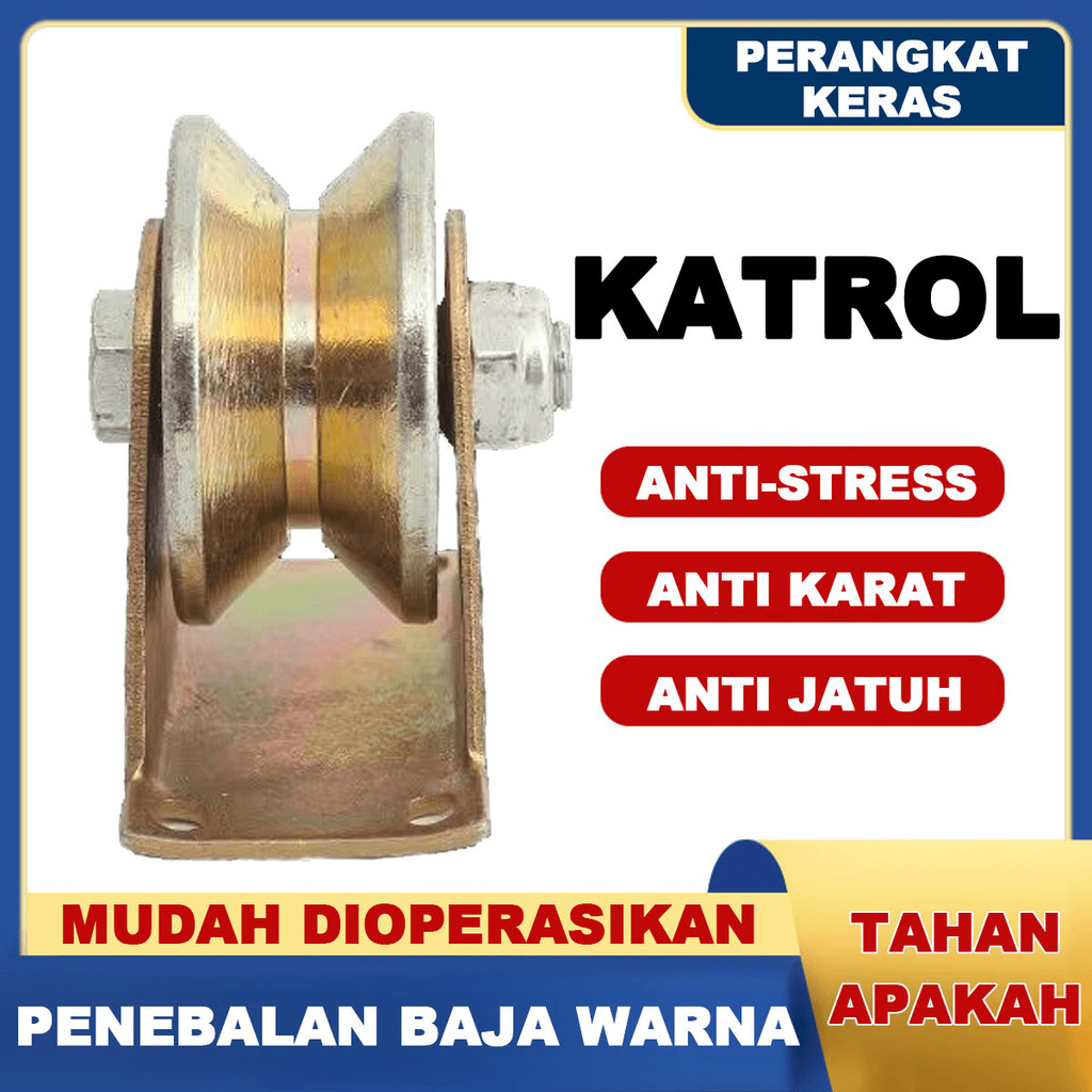 Roda Gerbang Roda Pintu Pagar Besi Roda Gerbang Besi Model V/U Pintu Pagar Pagar Roda Rel
