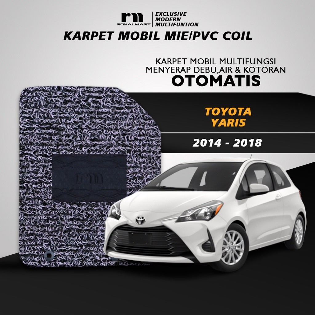 Royal Mart - Karpet Mobil Toyota Yaris 2018 - 2022 Full Bagasi / Carpet Mie Bihun Premium Keset PVC 