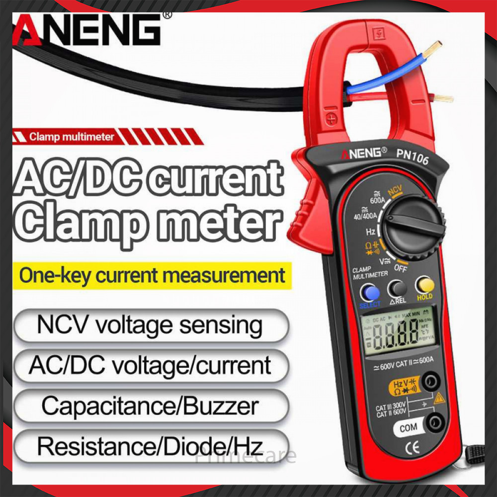 Digital Multimeter Voltage Tester Clamp Meter AC/DC with Lanyard PK161
