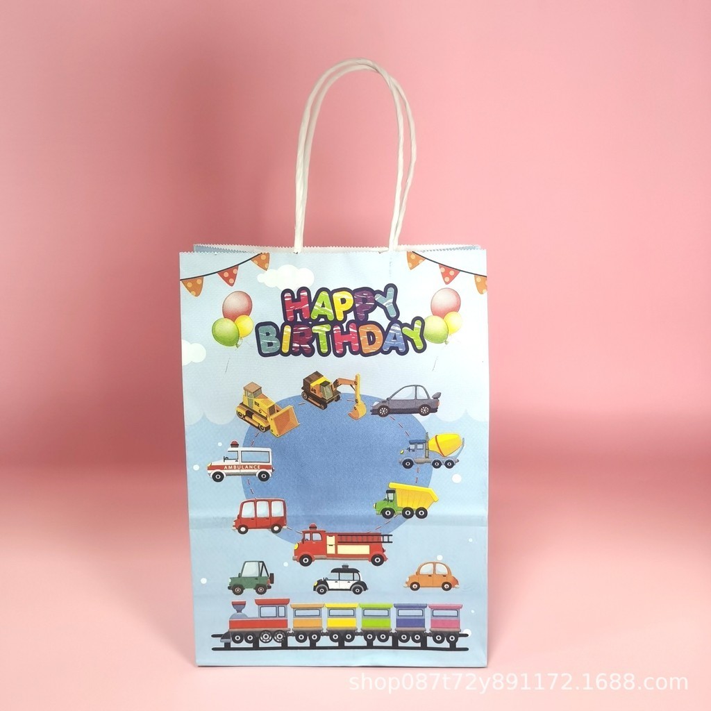 

PAPER BAG GODDIE BAG TAS KADO HADIAH PESTA ULANG TAHUN MOTIF KERETA MOBIL KENDERAAN ANGKUTAN UMUM