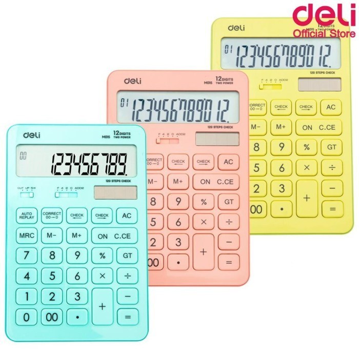 

Kalkulator Dagang Kalkulator 12 Digit Kalkulator Lucu Warna M015 Deli