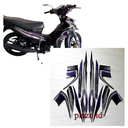STIKER STRIPING BODY MOTOR YAMAHA VEGA FORCE 2014 FI UNGU POLET PLISIR