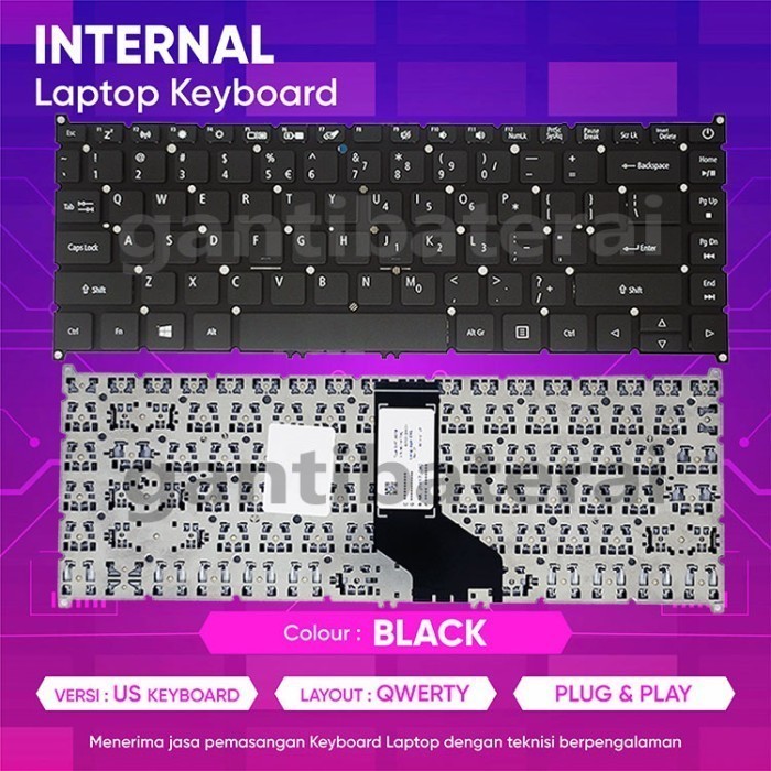 Keyboard Laptop for Acer Travelmate P214-53 P40-52 P40-53 P214-41 P214 ORIGINAL