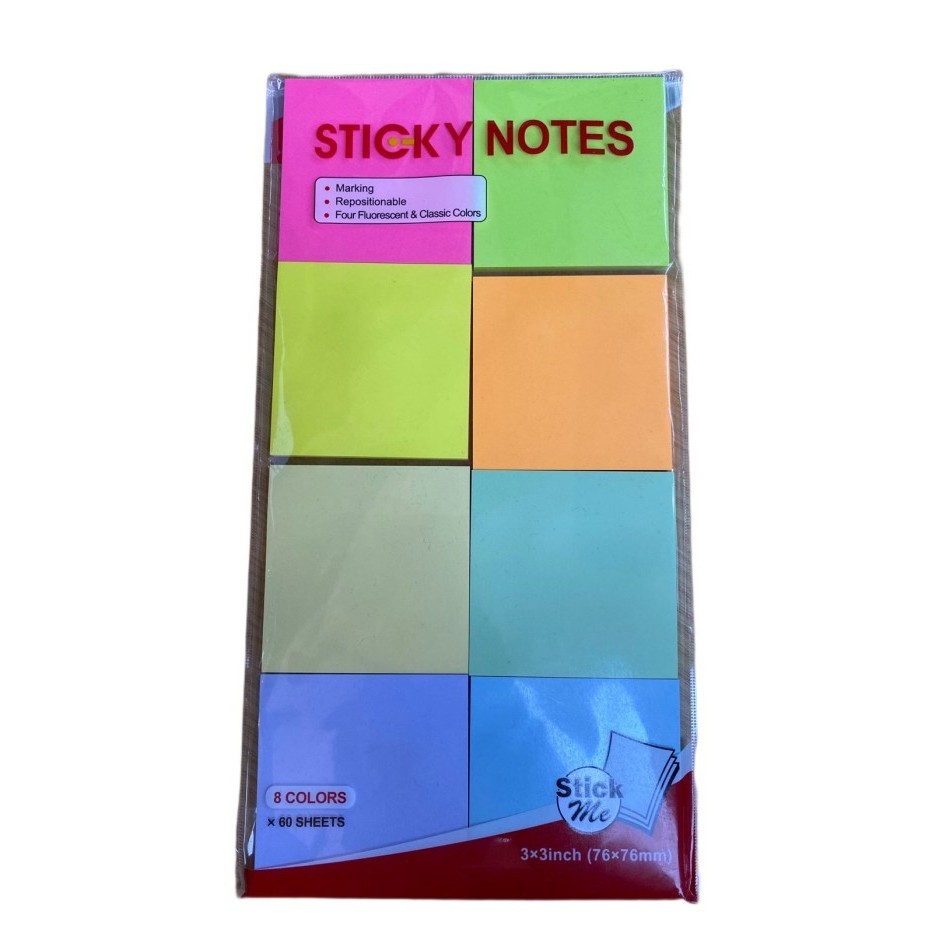 M&G Sticky Notes / Catatan Tempel 8 Warna Warni 3x3 Inch 480 Lbr YS-448 AS33U148