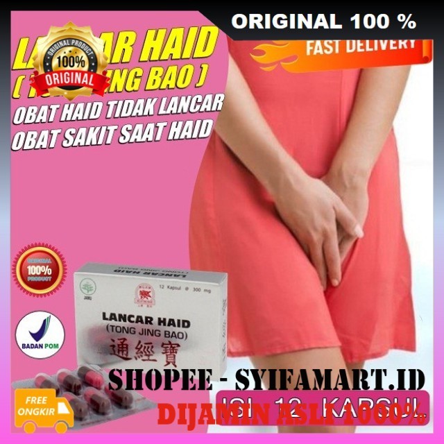 Obat Cina Pelancar Menstruasi Lancar Haid Tong Jing Bao 12 Kapsul BPOM 100% ORIGINAL