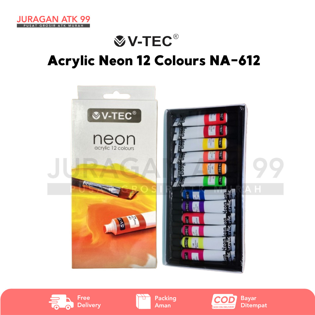 

Acrylic Neon 12 Colours V-Tec Cat Akrilik Neon 12 Warna V-Tec NA-612