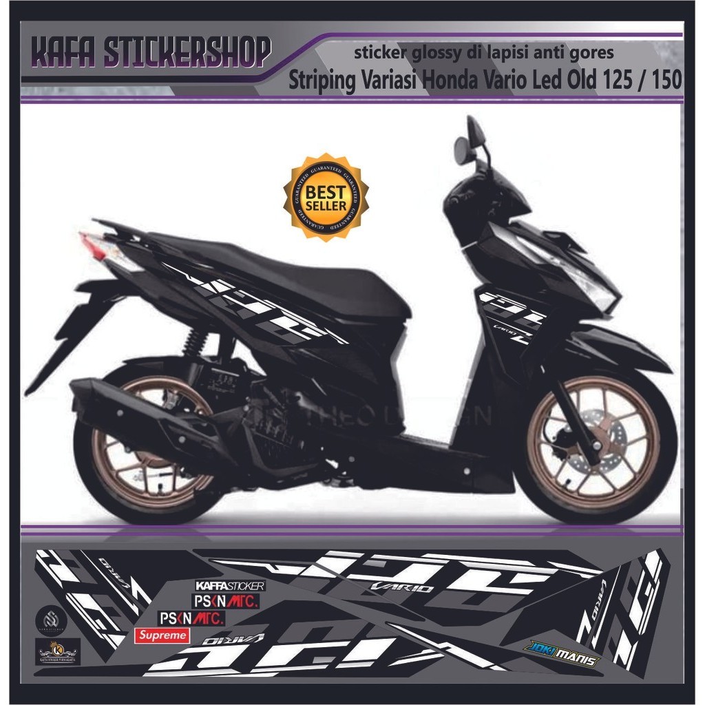 VARIASI Stiker Striping Vario Led 125 150 Motif Simple List Custom Old stiker vario led VARIASI