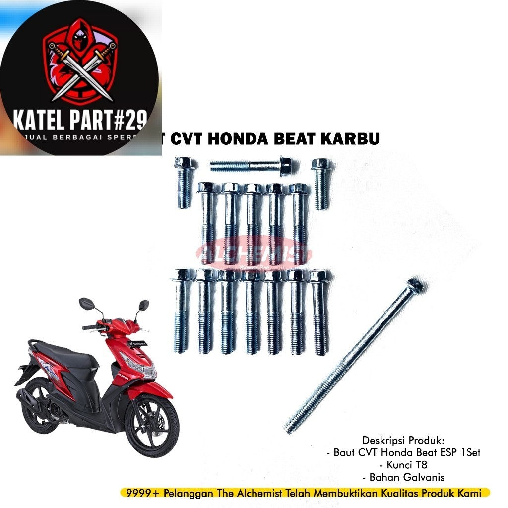 Baut CVT Beat Karbu Full Set / Baud Cover CVT Beat Karburator Full Set / COD Baut CVT Beat Karbu Ful