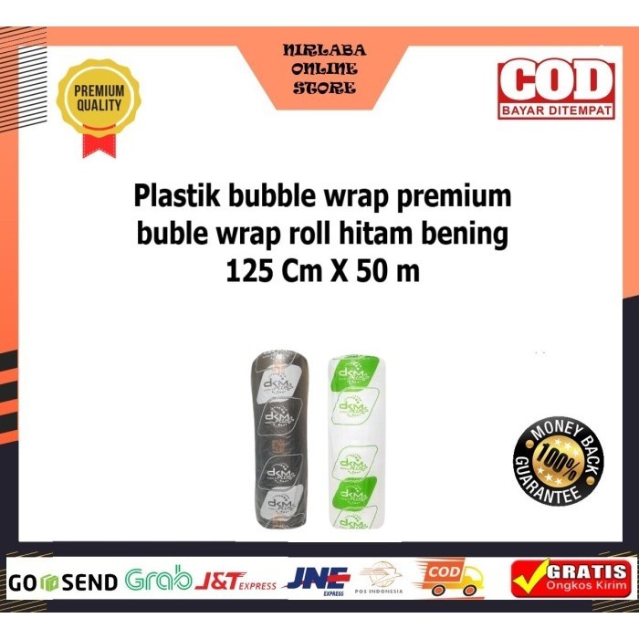 

Plastik bubble wrap premium buble wrap roll hitam bening 125 Cm X 50 m
