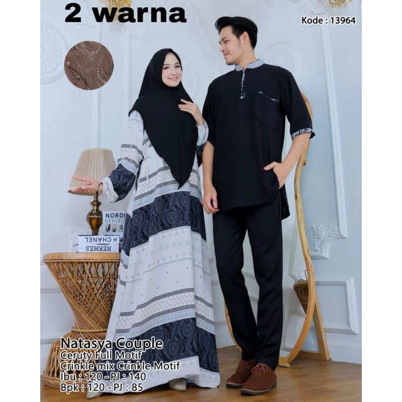 NATASYA COUPLE SYARI / BAJU COUPLE SUAMI ISTRI / COUPLE KONDANGAN / PAKAIAN PESTA KONDANGAN CASUAL