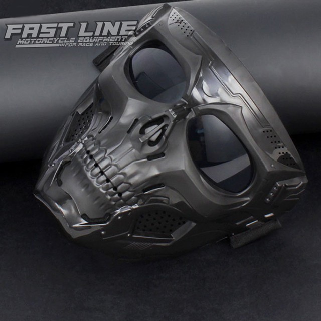 Topeng Helm Tengkorak Biker Motor Keren Garang / Mask Wajah Helm