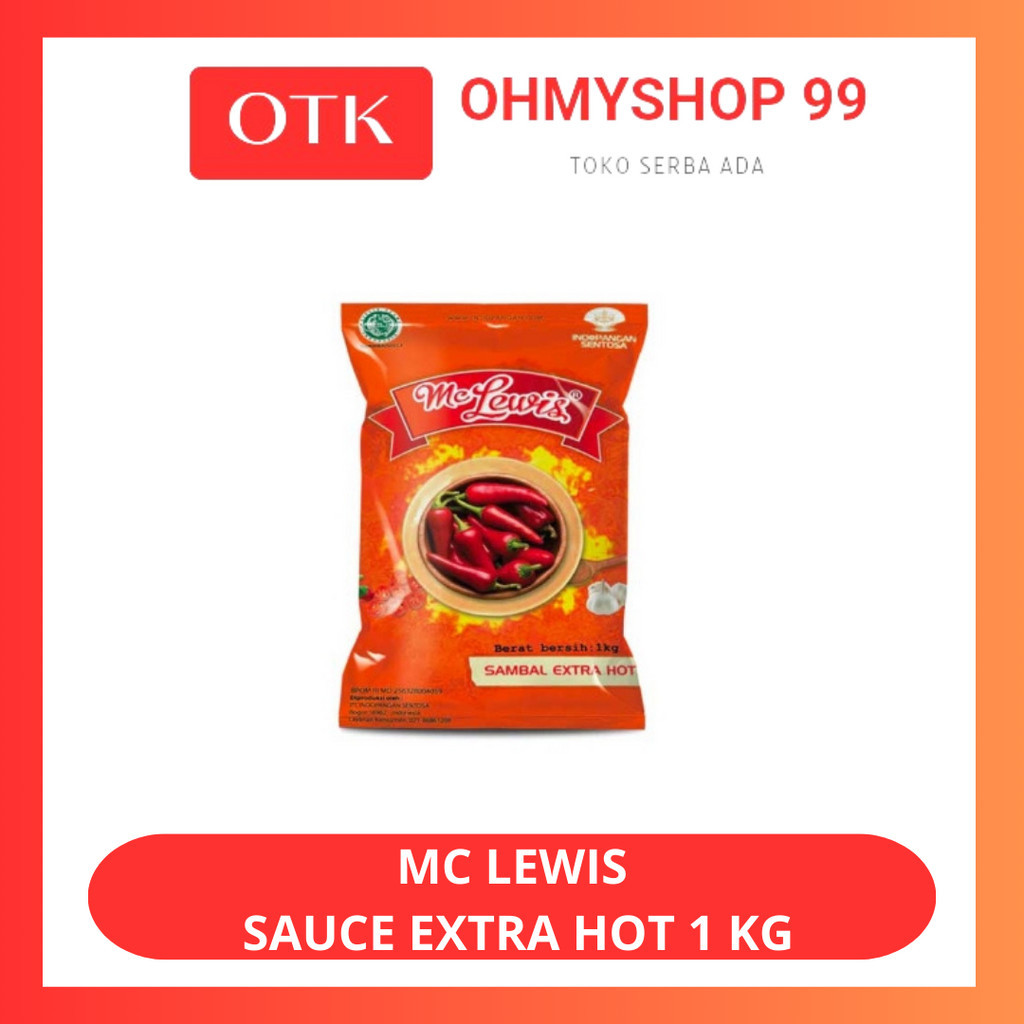 

MC LEWIS Sambal Extra Hot Saus Cabe Pedas 1kg
