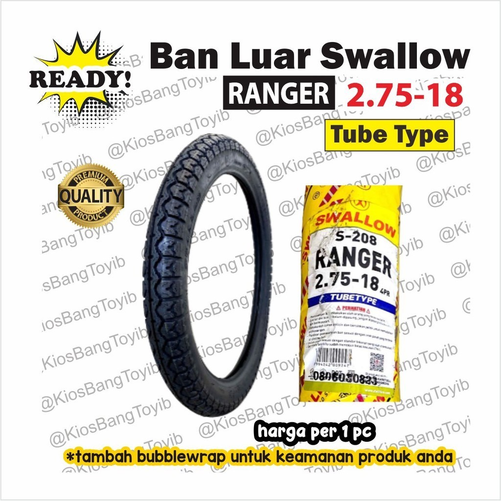 SWALLOW RANGER Ban Luar Motor Bebek Tubetype 2.75-18 2.75 ring 18