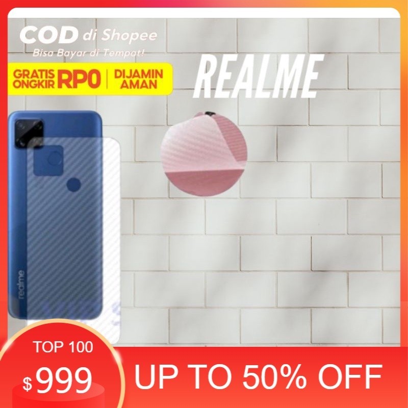 SEKIN/CARBON JAMUR REALME AL TYPE C21/21Y/C20/C11/C12/C15/C25 PENGAMN JAMUR BELAKANG HP