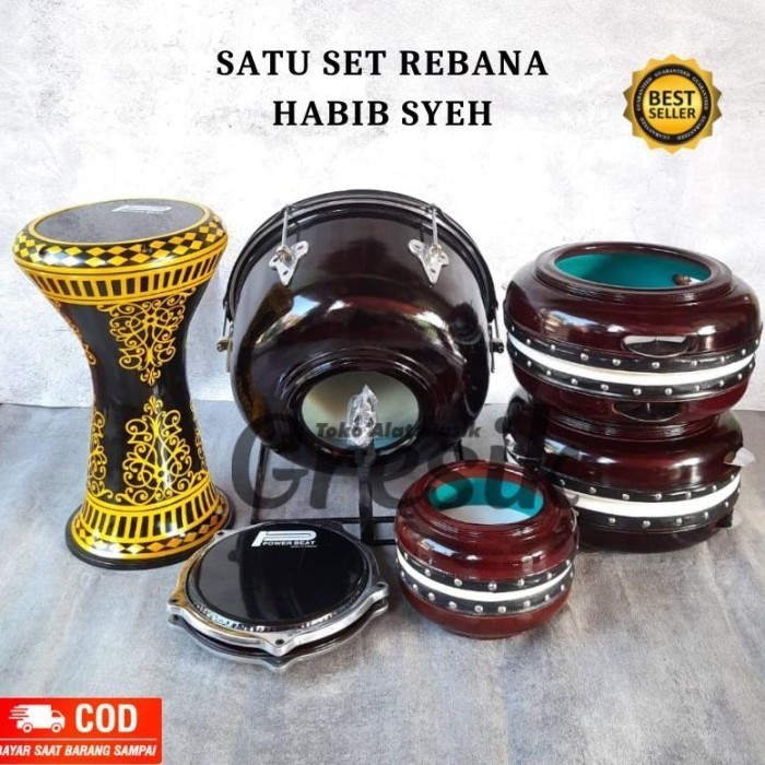 Alat Musik Rebana Habib Syeh Satu Set Lengkap