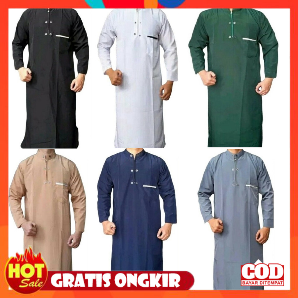 KAIN ADEM HALUS TEBAL / 8 WARNA Jubah Dewasa Pria Jubah Pria Jubah Gamis Jubah Tebal (002)