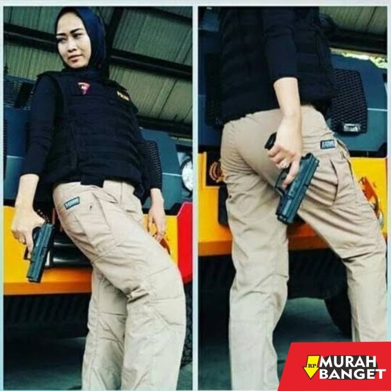 Joggerhit Wanita Terbaru- Celana PDL Cargo Lapangan- Celana Tactical Wanita-Cargo Pants Cewe