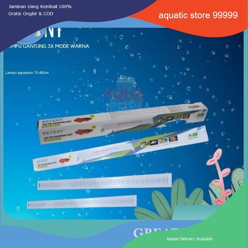 Lampu LED Aquarium RECENT AA S 800 3X lampu aquascape