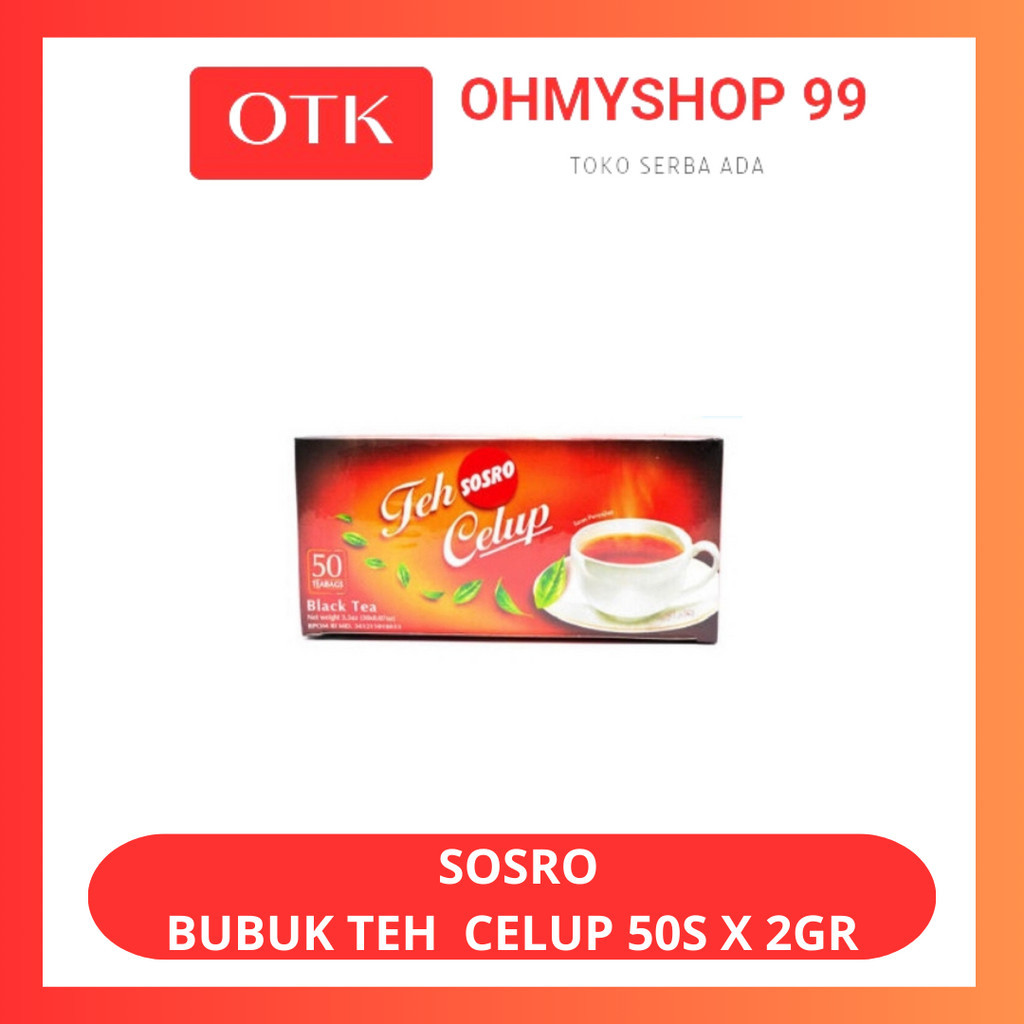

SOSRO Bubuk Teh Black Tea Celup 50S