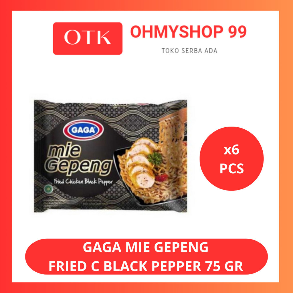 

Mie Gaga Gepeng Fried Chicken Black Pepper 6x75gr
