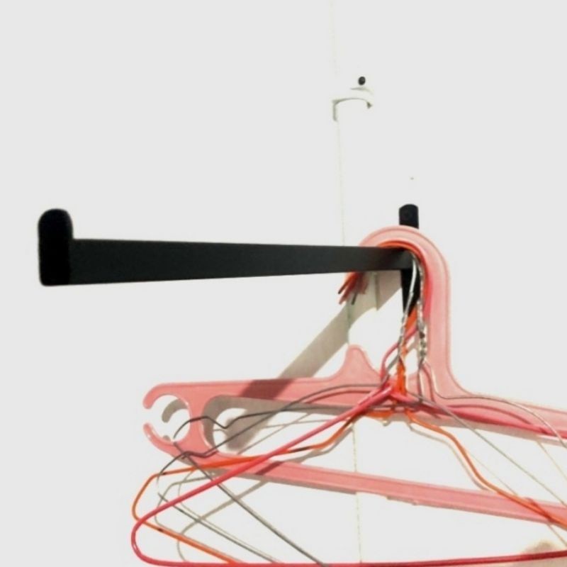 Bestseller (Termurah) gantungan baju besi dinding, jemuran baju besi tembok kuat serbaguna